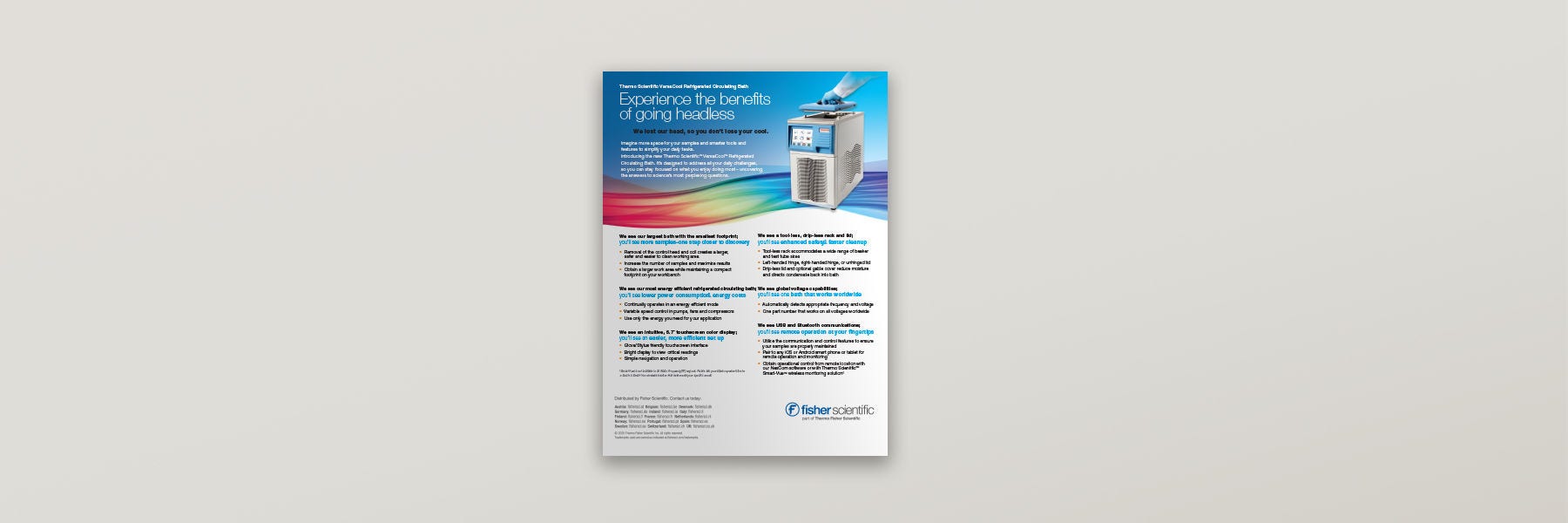 Thermo Scientific VersaCool Refrigerated Circulating Bath Brochure